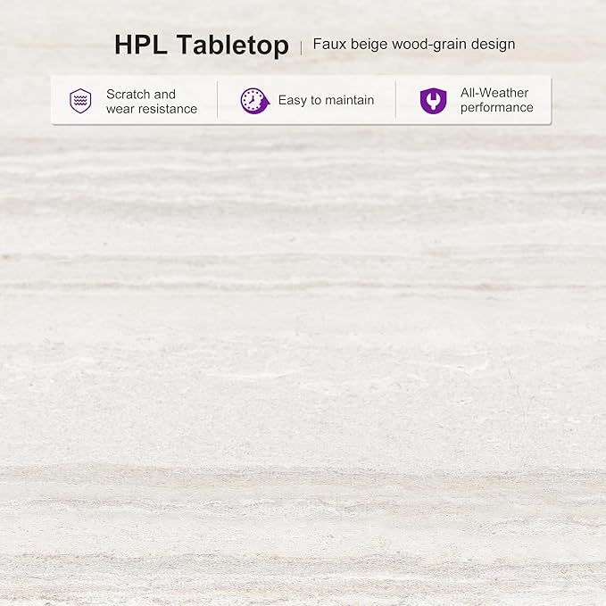 PURPLE LEAF 11 Pieces Outdoor Dining Set Patio Extended Upgrade Table and - Image 4