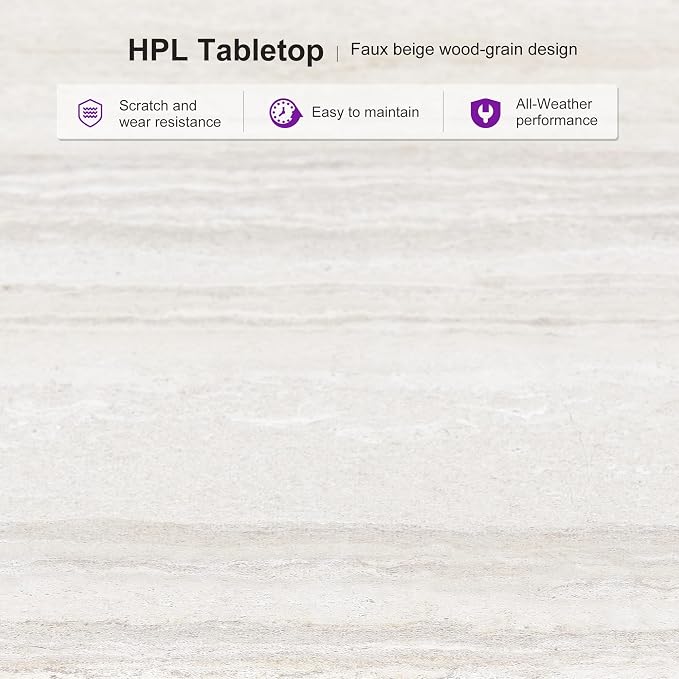 PURPLE LEAF 13 Pieces Outdoor Dining Set Patio Table and Chairs Set Aluminum - Image 6