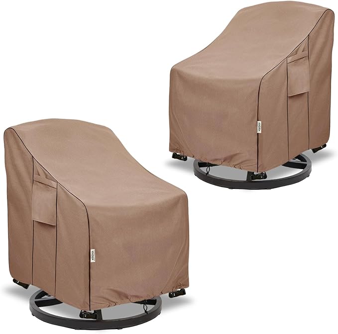 Patio Chair Covers for Outdoor Furniture Waterproof 2 Pack, Heavy Duty by Hadisi