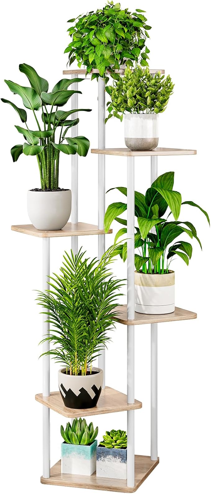 AZERPIAN Plant Stand 6 Tier Indoor Metal Flower Shelf by AZERPIAN