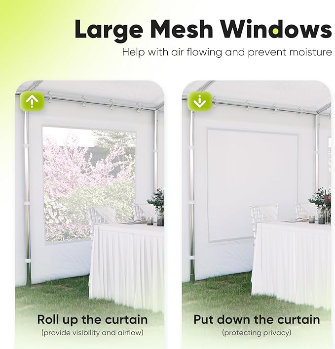 Quictent 20x20ft Party Tent Heavy Duty Outdoor Canopy Tent Carport Wedding - Image 2