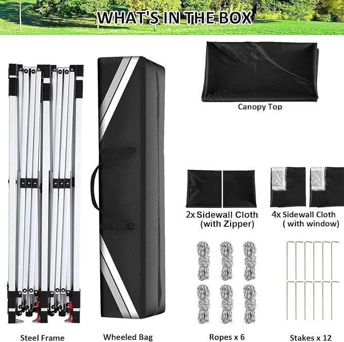 COBIZI Canopy 10x20 Pop Up Canopy Tent - Image 6