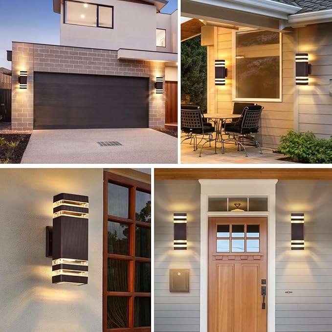 DASTOR Modern Outdoor Wall Lights 2 Pack, Up and Down Outdoor Porch Lights - Image 6