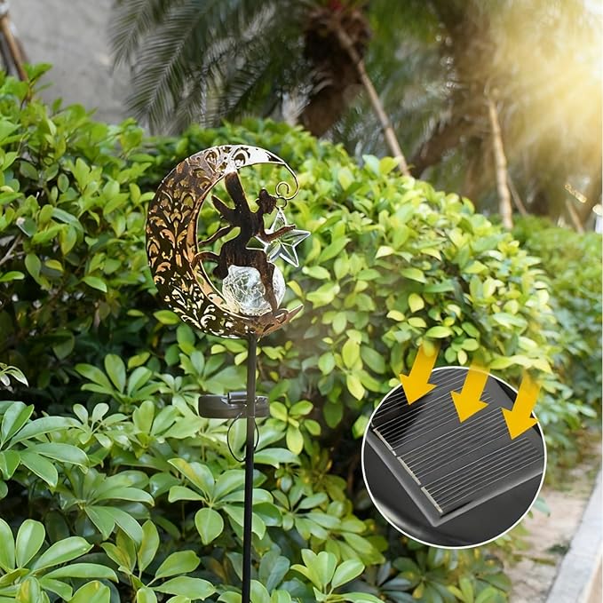 Solar Lights Garden Decorations Outdoor-Moon Fairy Lights - Image 7