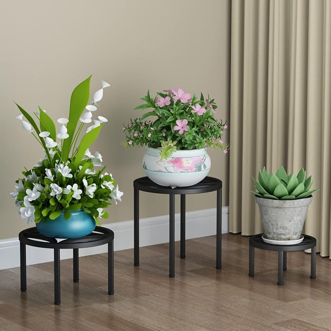 Zhongma Set of 3 Fully Assembled Metal Plant Stand by Zhongma
