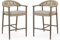 Bar Stools Set of 2, 24.8'' Aluminum Outdoor Bar Stool by COZYMAN
