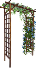 85 in Wooden Garden Arbor, Solid Fir Wood Trellis by Garvee