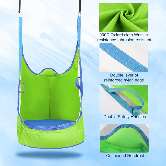 YAERSI Upgraded Kids Pod Swing Chair, Child Hanging Hammock Chair - Image 6