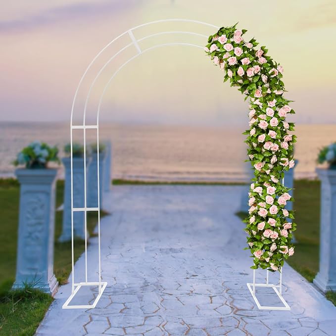 Wedding Arch Backdrop Stand, 8.53ft Heavy Duty Metal Wedding Backdrop Stand - Image 6