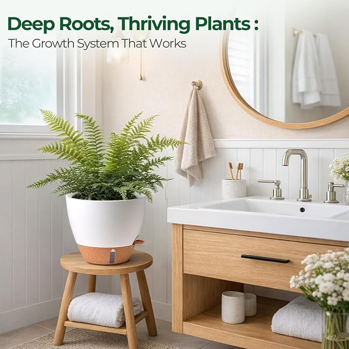 2 Pack 10 Inch Self Watering Pots - Image 8