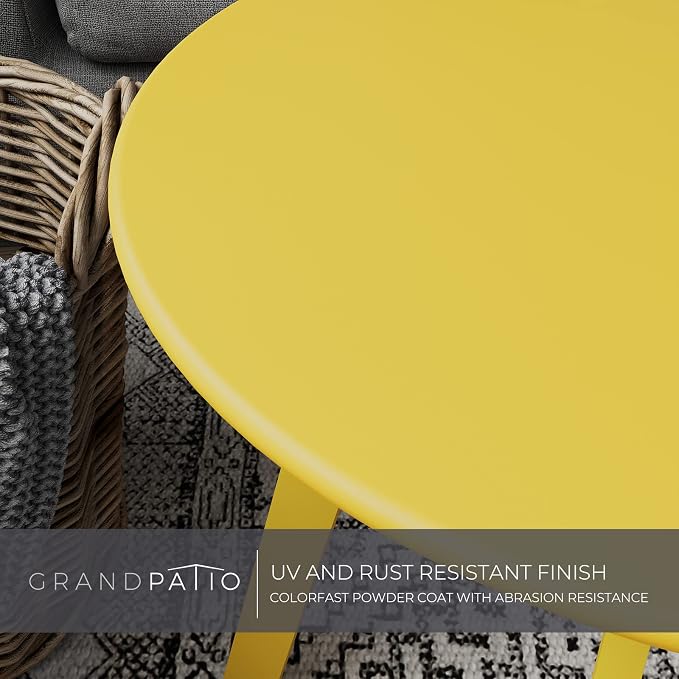 Grand patio Outdoor Side Table Round End Table - Image 5