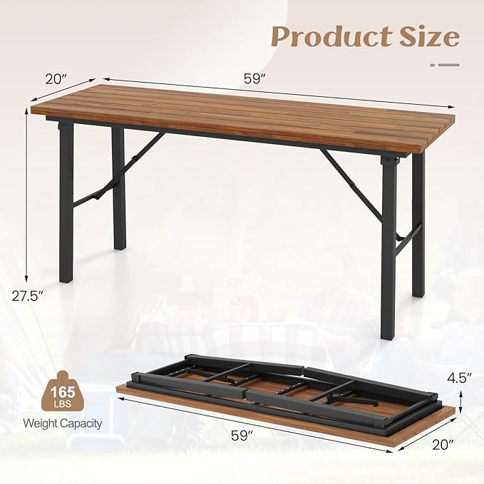 Tangkula Outdoor Dining Table - Image 6
