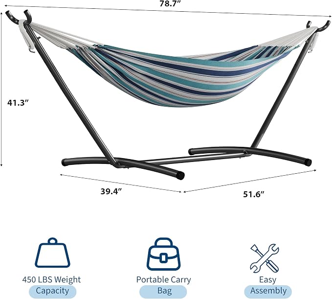 GarveeLife Double 2 Person Hammock, Indoor Outdoor Standing Hammock - Image 7