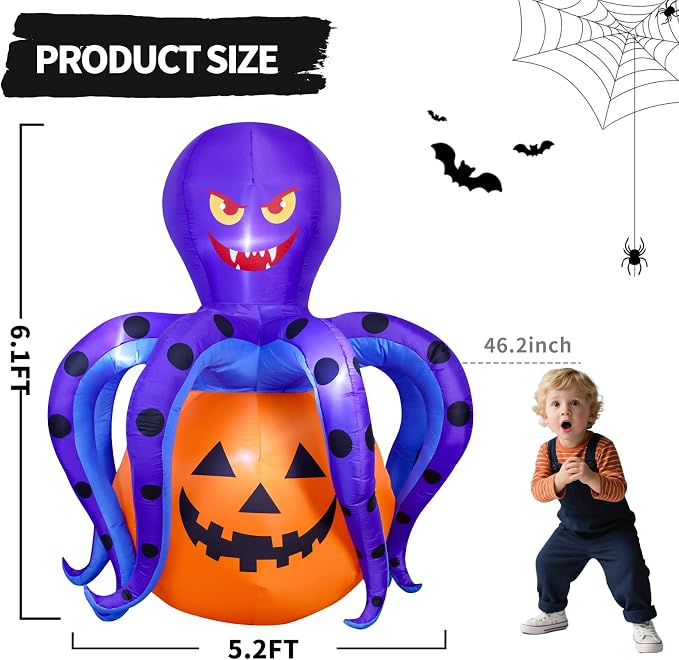 Garma 6.2 FT Halloween Inflatables Decorations Outdoor - Image 3