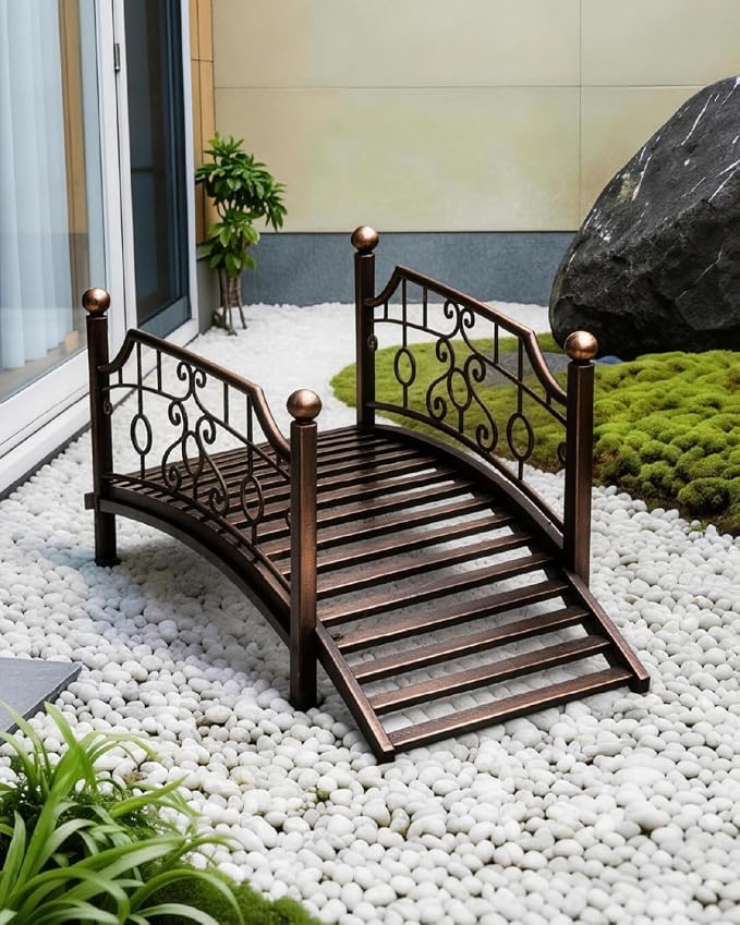 Outvita Metal Garden Bridge for Outdoor, Elegant Decorative Bridge - Image 6
