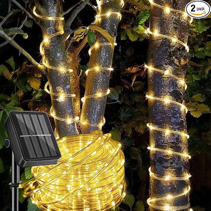 Solar Rope Light 2 Pack Waterproof IP65 39FT 100LEDs Outdoor LED ‎Solar Outdoor by LairtPOW