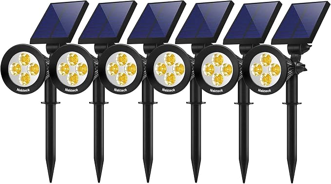 Nekteck Solar Lights, 2-in-1 Solar Spot Lights Outdoor, Waterproof Solar by Nekteck