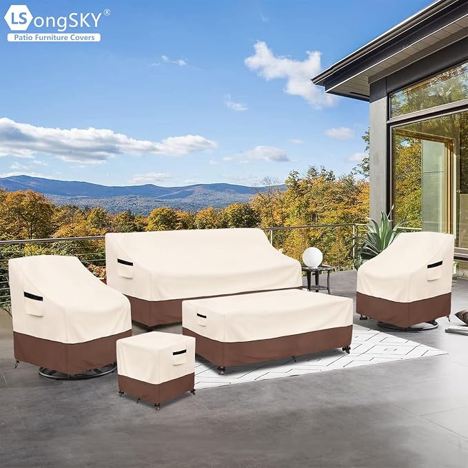Outdoor Swivel Chair Cover 2 Pack, 100% Waterproof Heavy Duty Patio Chair Covers - Image 9