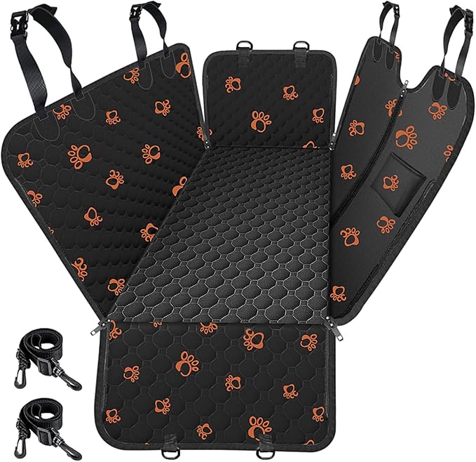 Mancro Dog Car Seat Cover for Back Seat, 2025 Upgraded 600D Heavy Duty by Mancro