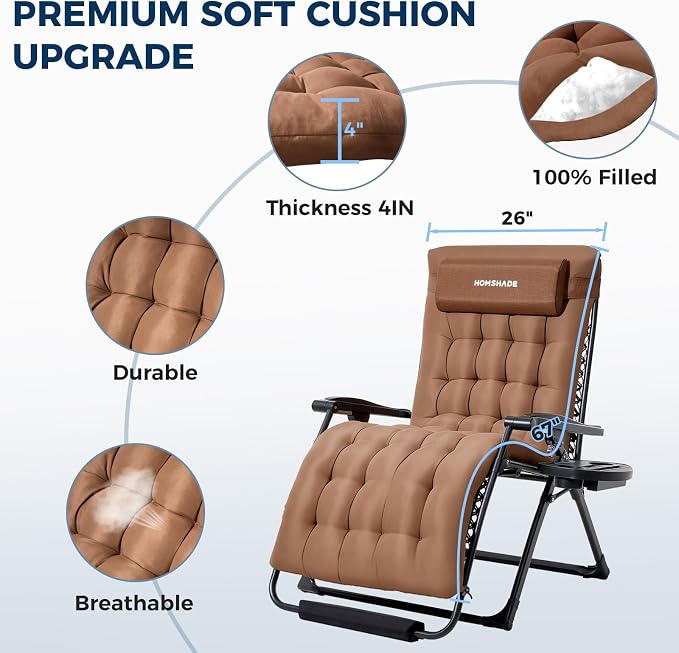 HOMSHADE XXL Zero Gravity Chair - Image 8