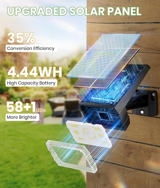 Bright Solar Spot Lights Outdoor 4 Pack, Solar Lights Outdoor Waterproof IP67 - Image 2