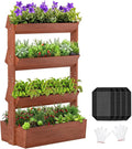 Wooden Vertical Raised Garden Bed, 4 Tier Garden Planters Raised Beds by UrGROWA
