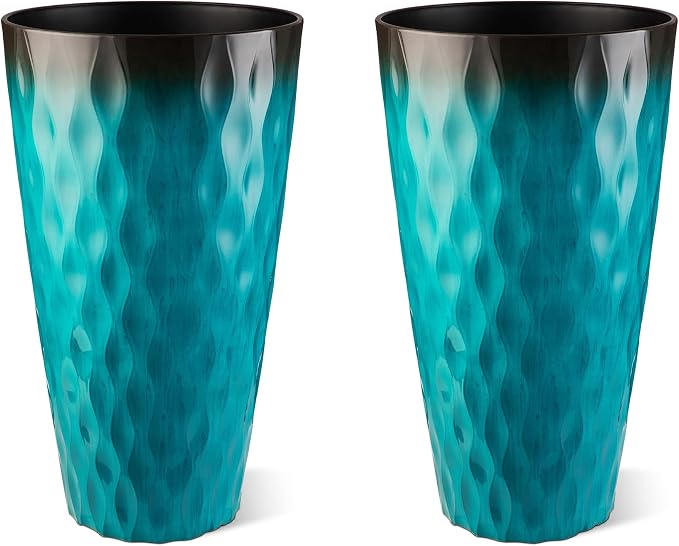 Glitzhome 23.75" H Oversized Tall Planter, by Glitzhome