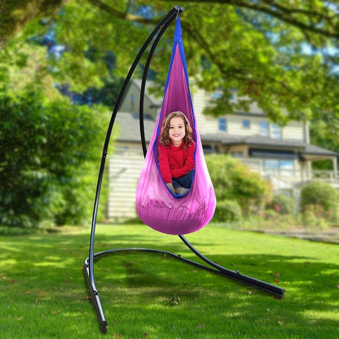 Sorbus Hammock Chair Stand Hanging Chair Stand- Heavy Duty Steel Sensory Swing - Image 8