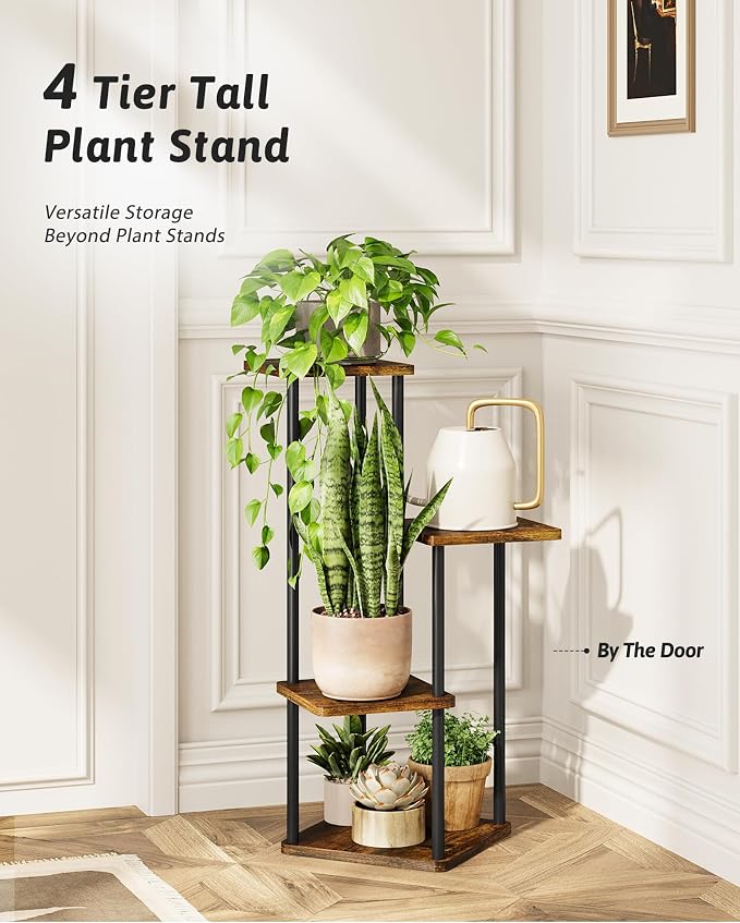 Tall Plant Stand Indoor 4 Tiered Plant Shelf - Image 3