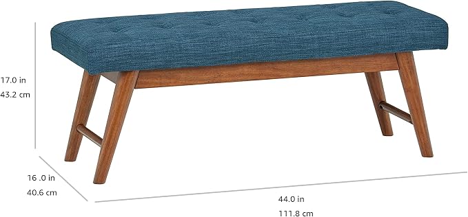 Amazon Basics Modern Haraden Upholstered Button-Tufted Bench - Image 8