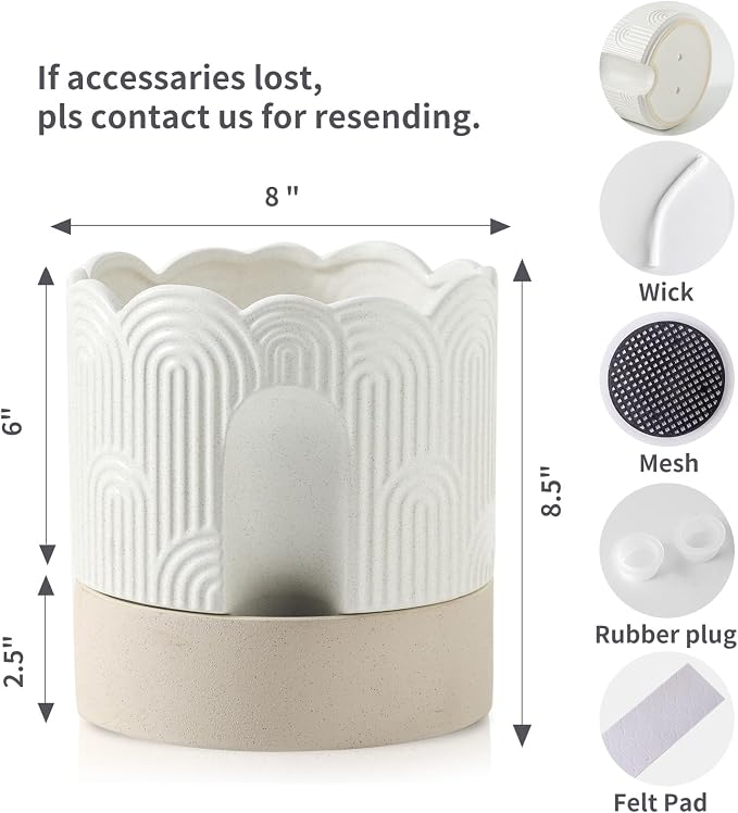 Nihow Self Watering Plant Pot for Indoor Plants - Image 2