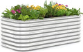 Quictent Raised Garden Bed Kit Oval Galvanized Metal Planter Box Tall by QUICTENT