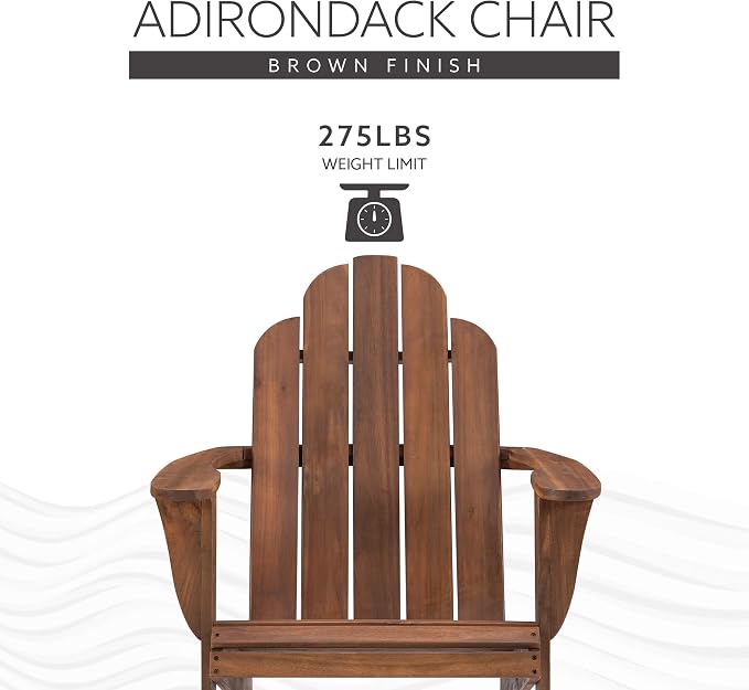 Linon Home Dcor Home Decor Teak Wood Stock Chair, 30.4" wx37.6 dx37.8 h - Image 8