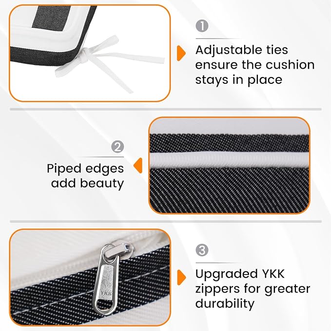 Sundale Outdoor Olefin Chaise Lounge Cushion Set of 2, Water-Resistant Patio - Image 7