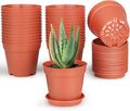 4 inch Small Plant Pots, 28 Pack Plastic Planters by SwinDuck