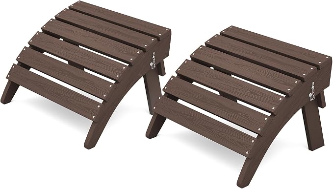 KINGYES Folding Adirondack Ottomans Set of 2 by KINGYES