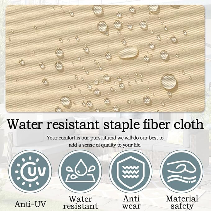 14Pcs Outdoor Cushion Covers Replacement Washable w/Zipper - Image 5