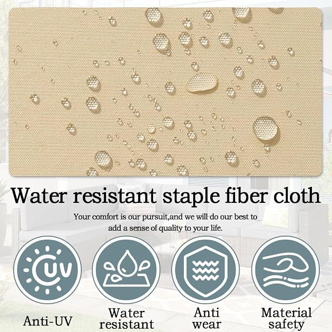 14Pcs Outdoor Cushion Covers Replacement Washable w/Zipper - Image 7