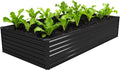 8x4x1.5FT Galvanized Raised Garden Bed, Vegetable Boxes-Rectangle Metal Flower by DIIYIV