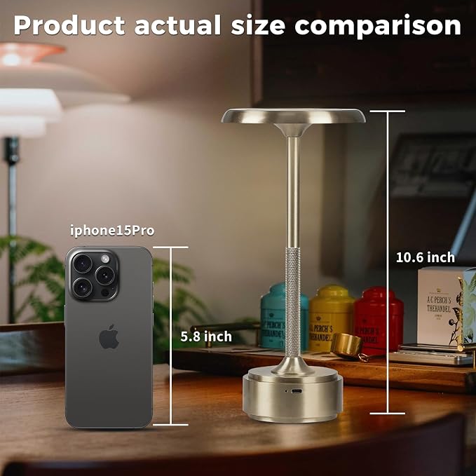 5200mAh Rechargeable Cordless LED Table Lamps Touch Sensor Light, 3-Levels - Image 2