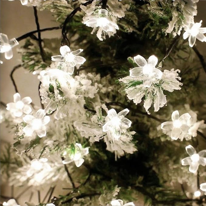 Solar String Lights, 50 LED Outdoor Flower Patio Lights Waterproof, Fairy Lights - Image 2