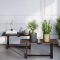 Modern Outdoor Plant Stand for Indoor Corner, Foldable Metal Plant Display by HomecourtyardsInterio