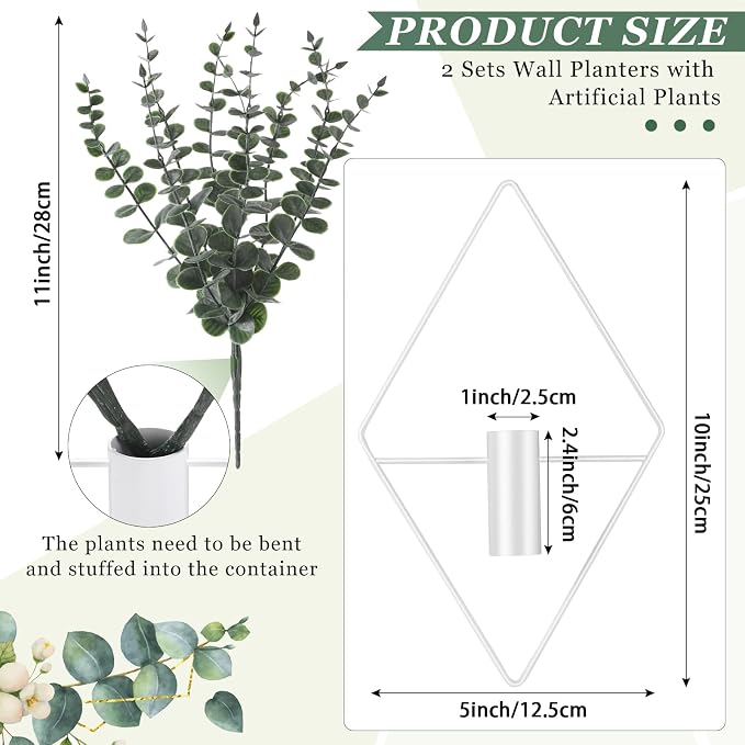 Jexine 4 Pcs Hanging Planters - Image 2