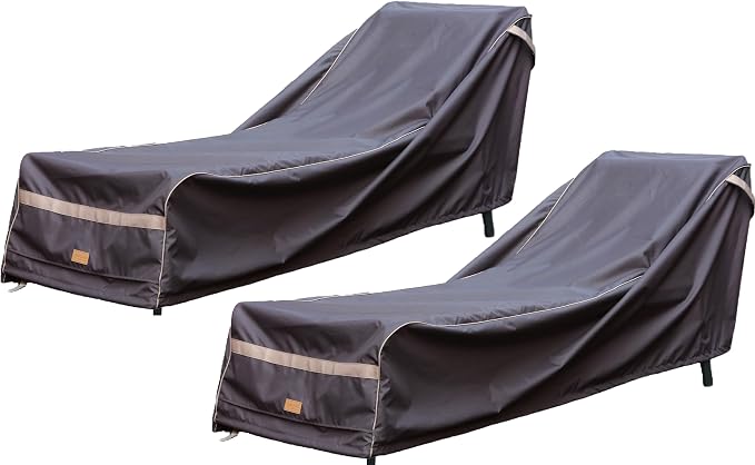 Patio Chaise Lounge Cover Waterproof, Heavy Duty Outdoor Lounge Chair Covers by GardenBalsam