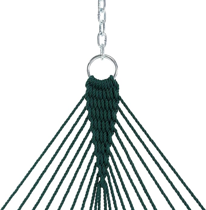Castaway Living 13 ft. Double Traditional Hand Woven Green Polyester Rope - Image 5