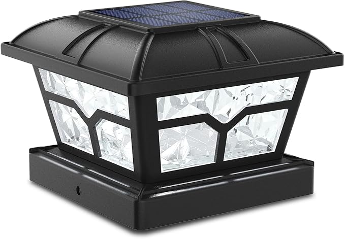 SIEDiNLAR Solar Post Cap Lights Outdoor 2 Color Modes 8 LEDs by Siedinlar