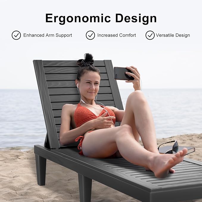 ROJIK Outdoor Chaise Lounge Chair - Image 5