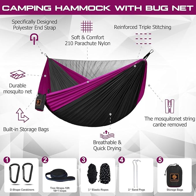 Camping Hammock, Portable Hammocks - Image 2