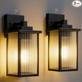 2 Pack of 13 Inch Matte Black Outdoor Wall Lights, Dusk to Dawn Waterproof by hameso
