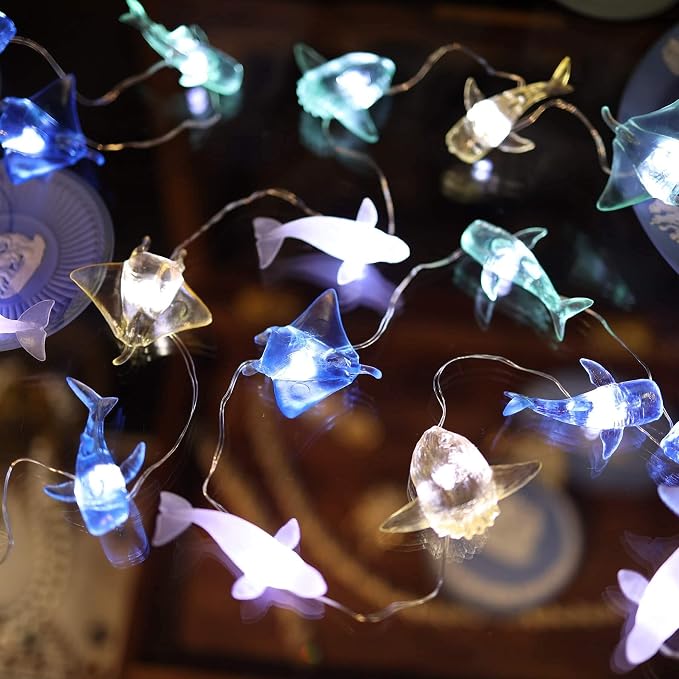 Nautical Solar Lights for Outside Sea Fish Outdoor Garden Decor Marine Fairy - Image 6